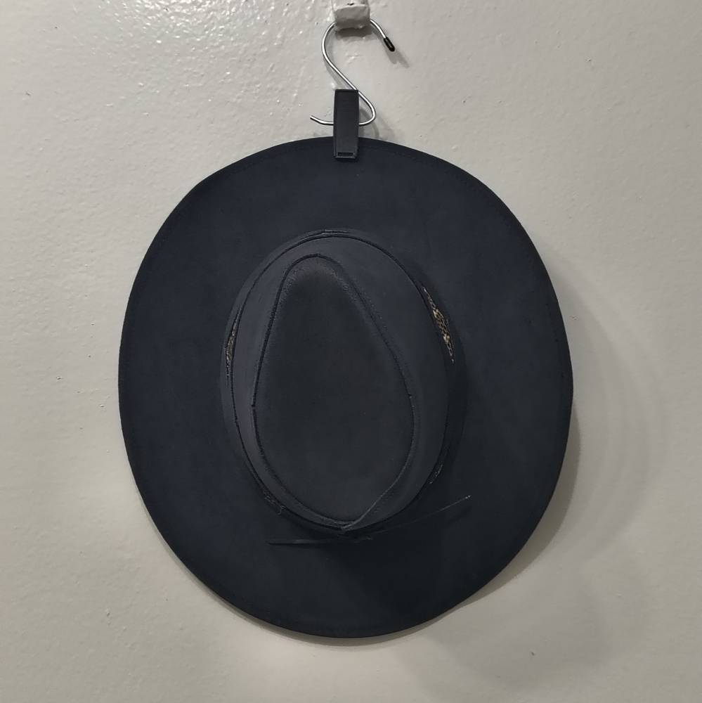 HATQUARTTERS USA By Henschel Genuine Leather Hat Size Medium Cowboy, Rodeo Party